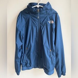 The North Face Blue Hooded Kids Rain Jacket | Medium 10/12